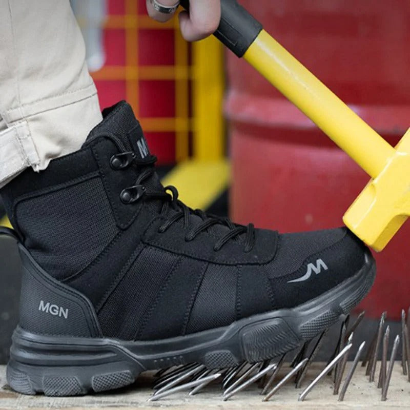 Botas de trabajo para hombre y mujer, zapatos de seguridad antigolpes con punta de acero, ligeros y cálidos