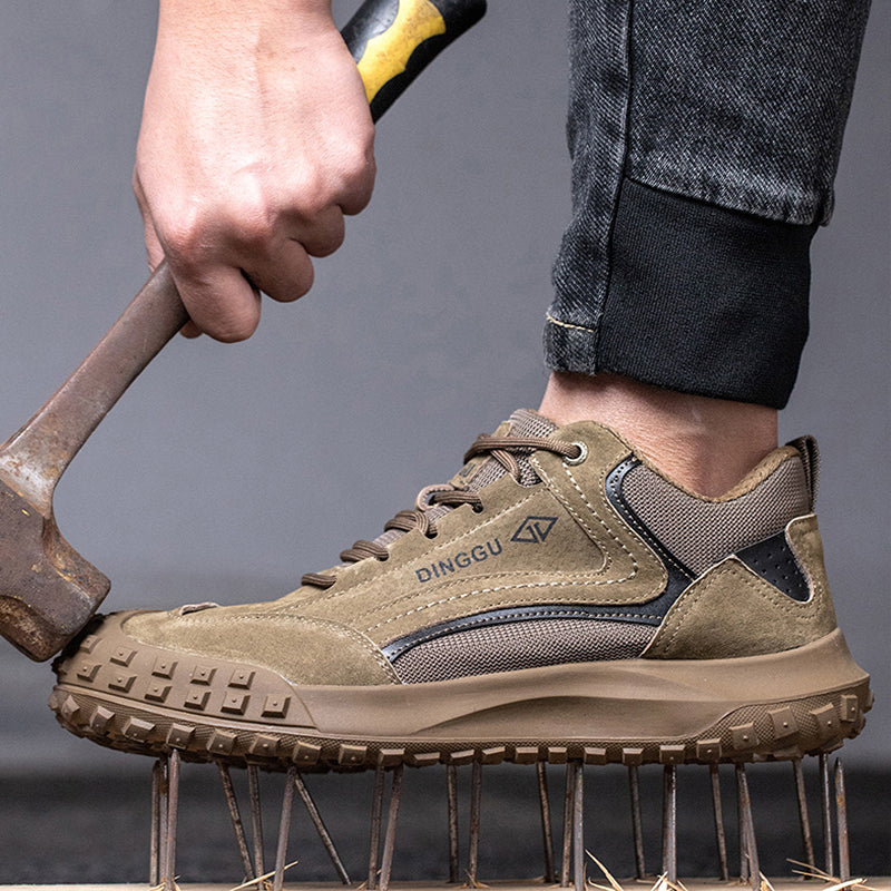 Zapatos de trabajo resistentes al desgaste para hombre, punta de acero