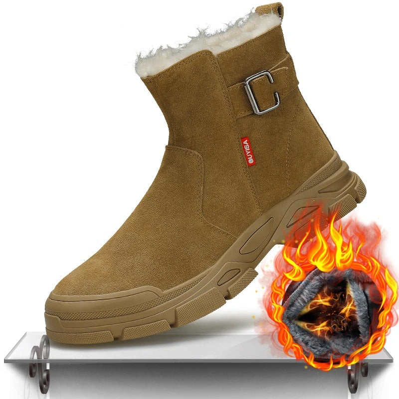 S3 Botas de seguridad de ante de vaca con forro polar,