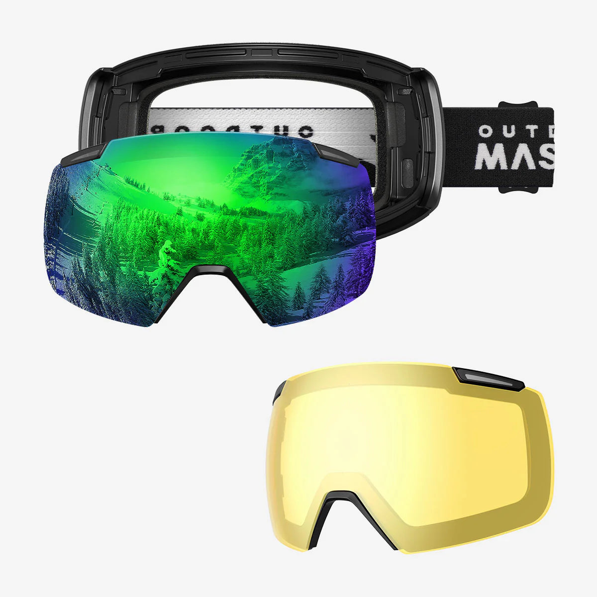 HERON Ski Goggles+Yellow Lens