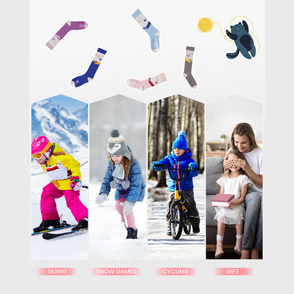 Kids Ultra-soft Cotton Ski Socks 2/3 Pairs