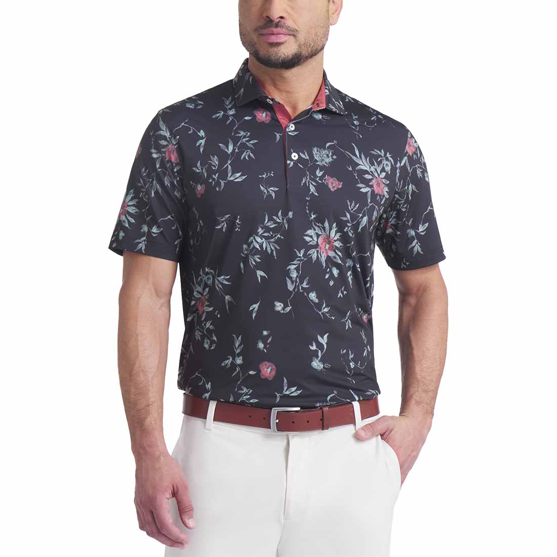 Puma MATTR Water Floral Golf Polo