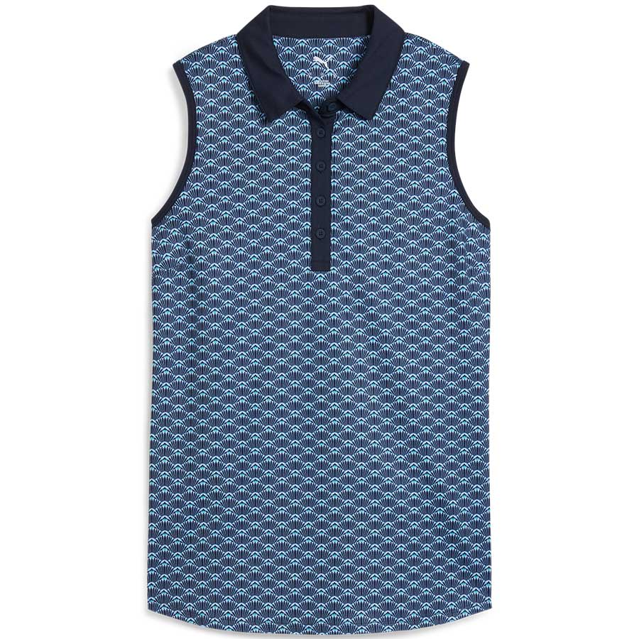 Puma Women's Cloudspun Scallop Sleeveless Golf Polo
