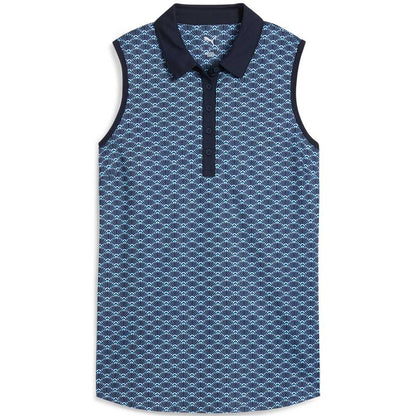 Puma Women's Cloudspun Scallop Sleeveless Golf Polo