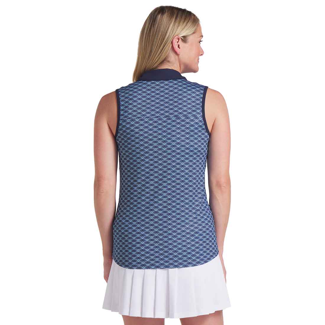 Puma Women's Cloudspun Scallop Sleeveless Golf Polo
