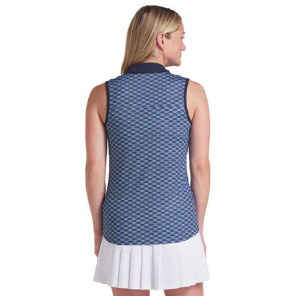 Puma Women's Cloudspun Scallop Sleeveless Golf Polo