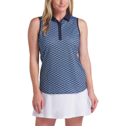 Puma Women's Cloudspun Scallop Sleeveless Golf Polo