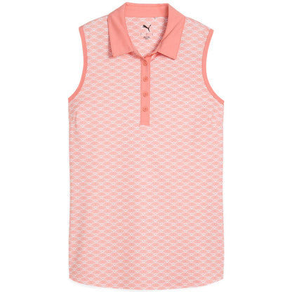 Puma Women's Cloudspun Scallop Sleeveless Golf Polo