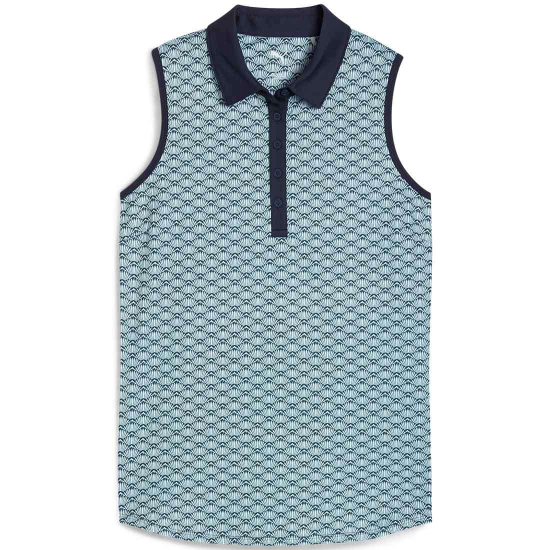 Puma Women's Cloudspun Scallop Sleeveless Golf Polo