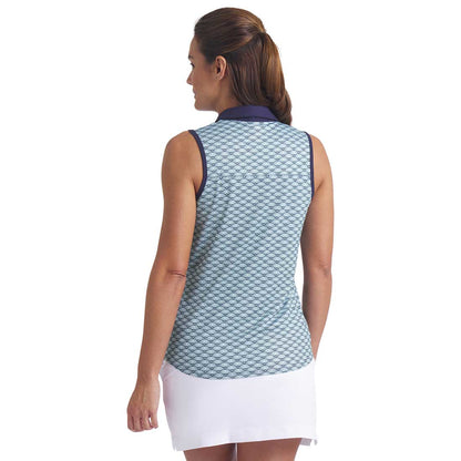 Puma Women's Cloudspun Scallop Sleeveless Golf Polo