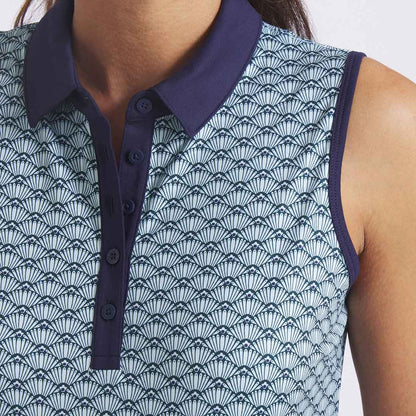Puma Women's Cloudspun Scallop Sleeveless Golf Polo