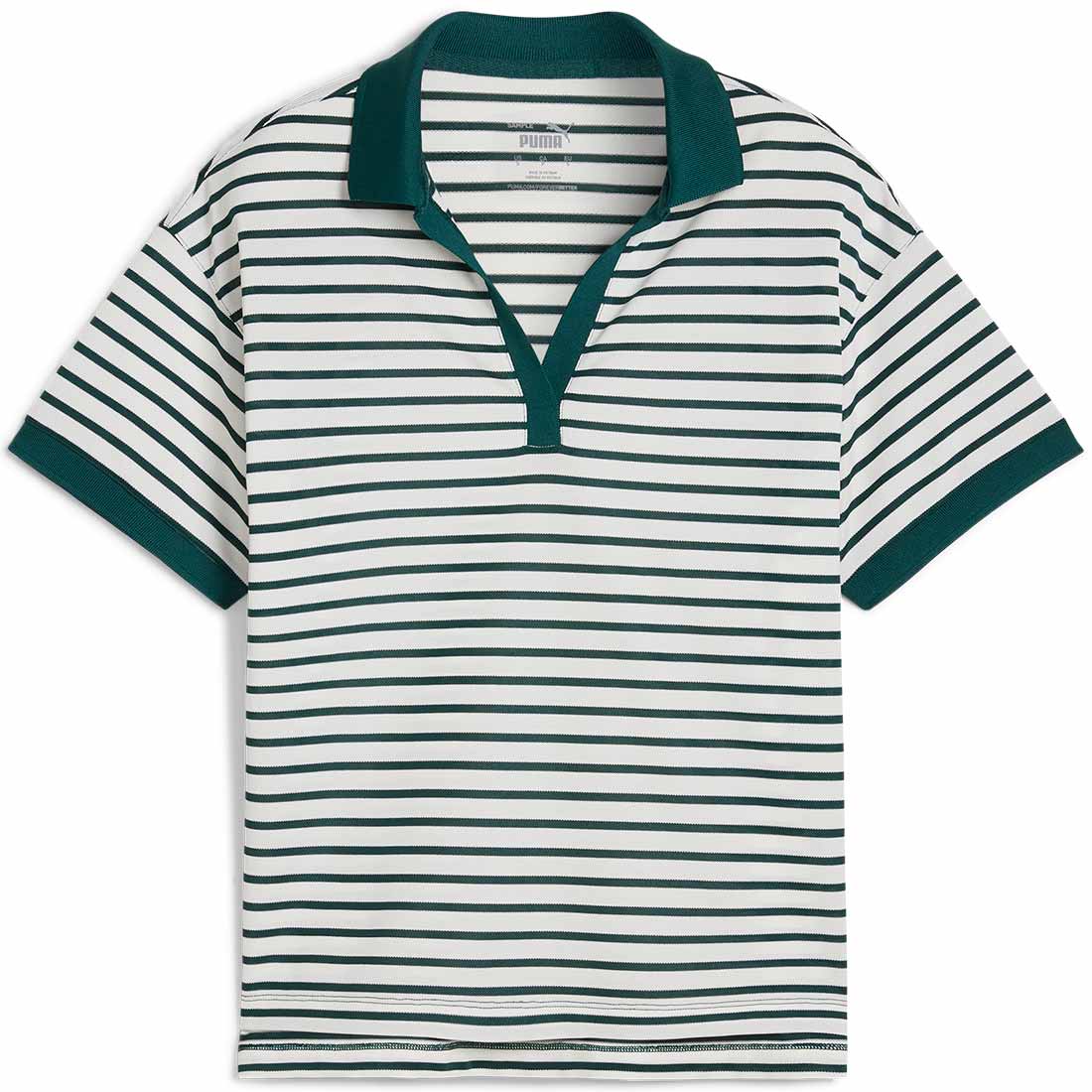 Puma Women's Everyday Stripe Pique Golf Polo