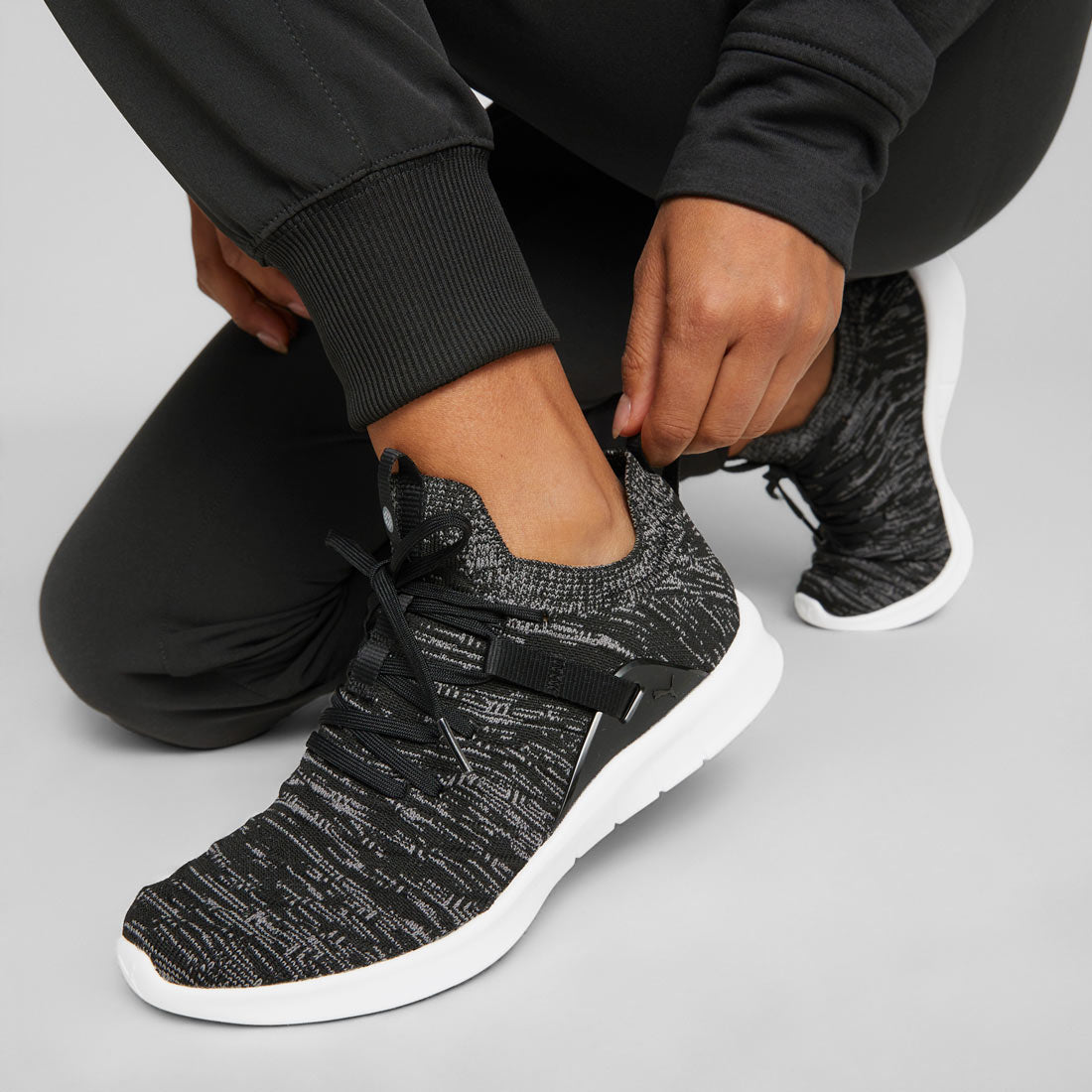 Puma Women's Laguna Fusion Knit Golf Shoes Black/Quiet Shade