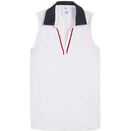 Puma Women's Volition Piped Sleeveless Golf Polo