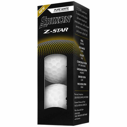 Srixon Z-Star 9 Personalized White Golf Balls