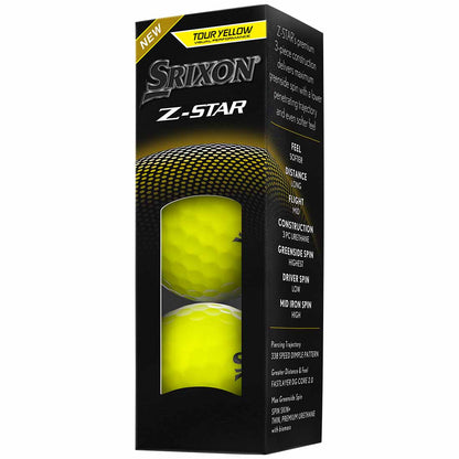 Srixon Z-Star 9 Personalized Yellow Golf Balls