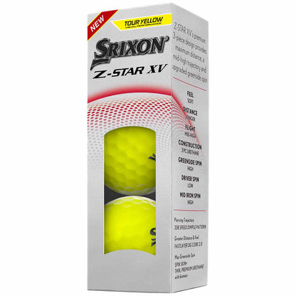 Srixon Z-Star XV 9 Yellow Golf Balls