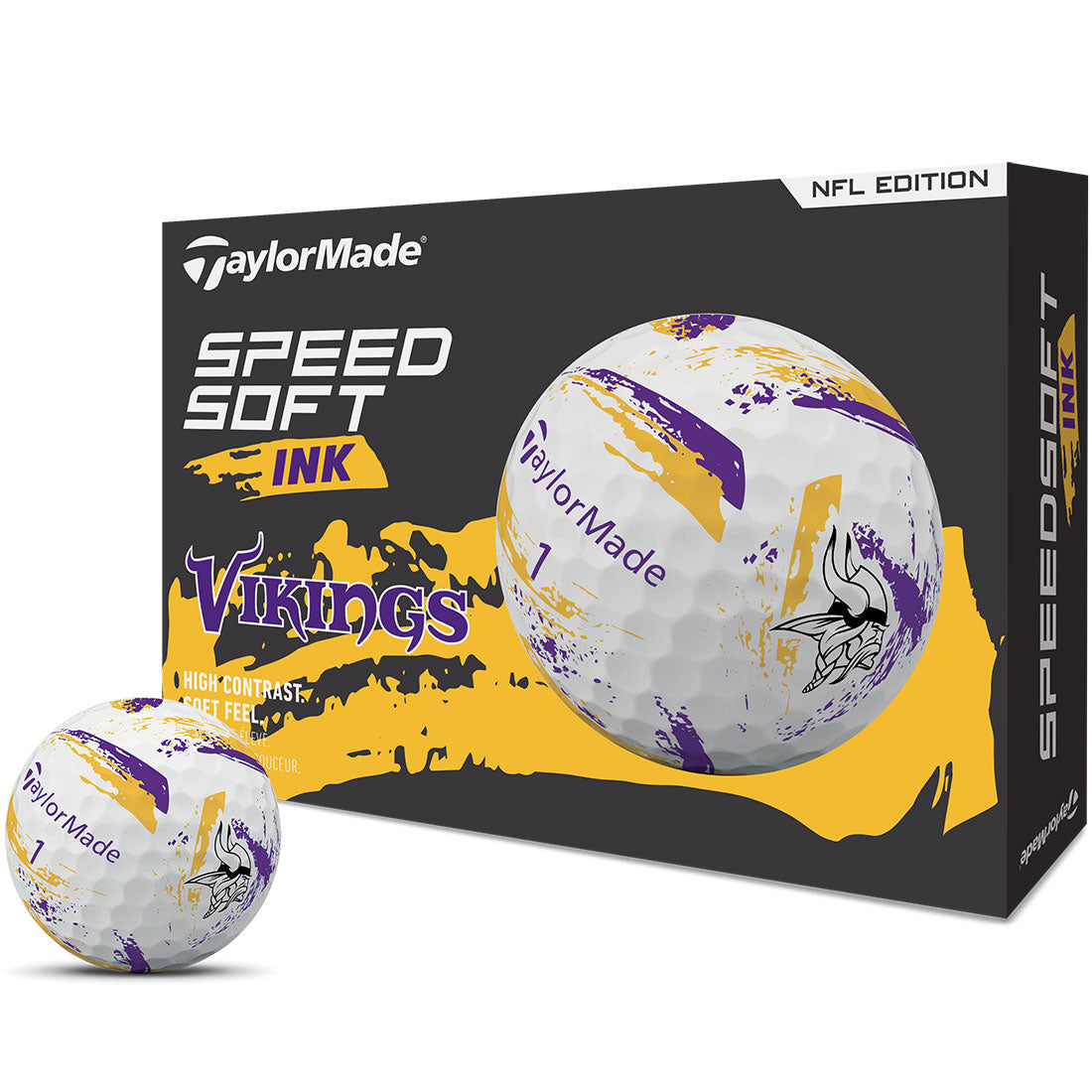 TaylorMade SpeedSoft Ink NFL Golf Balls