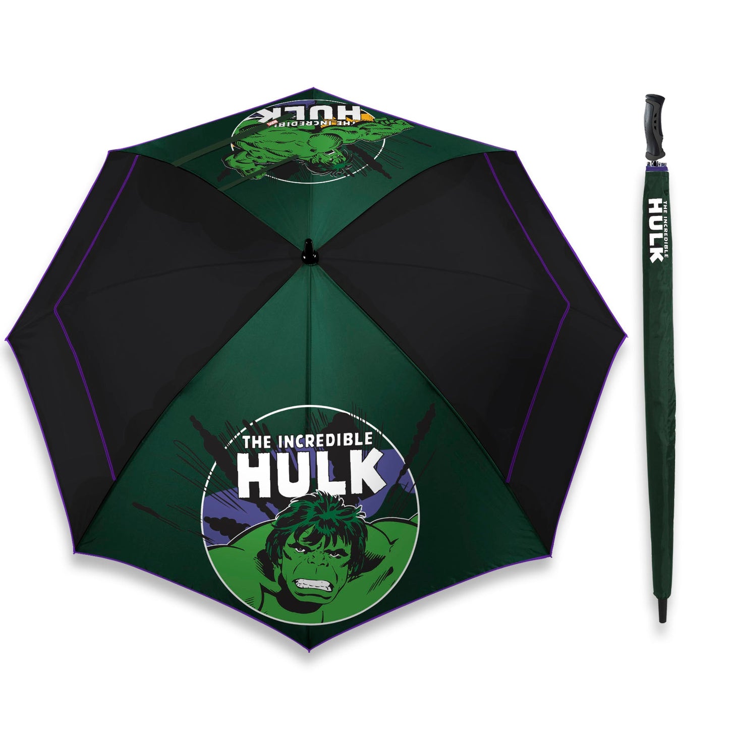 Team Effort Marvel Hulk 62 Inch WindSheer Lite Golf Umbrella