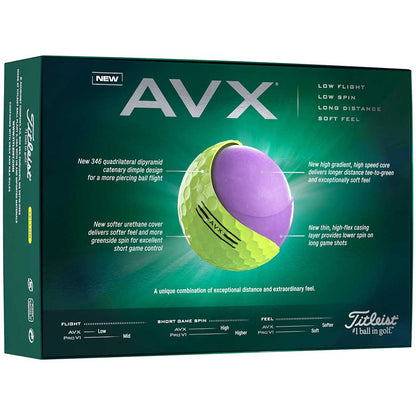 Titleist 2025 AVX Yellow Golf Balls