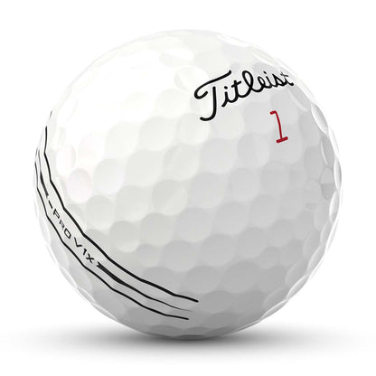 Titleist 2025 -Pro V1x Left Dash Enhanced Alignment Golf Balls