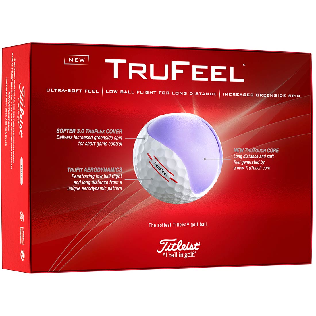 Titleist 2024 TruFeel White Golf Balls