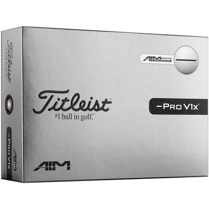 Titleist Pro V1x Left Dash Aim Performance Black Line Golf Balls