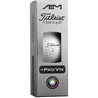 Titleist Pro V1x Left Dash Aim Performance Black Line Golf Balls
