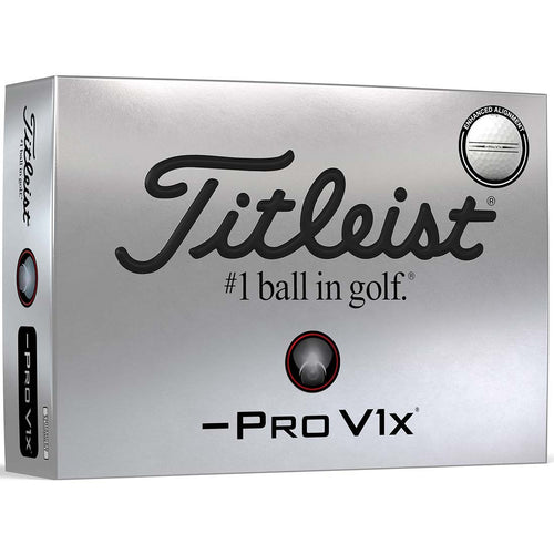 Titleist 2025 -Pro V1x Left Dash Enhanced Alignment Golf Balls