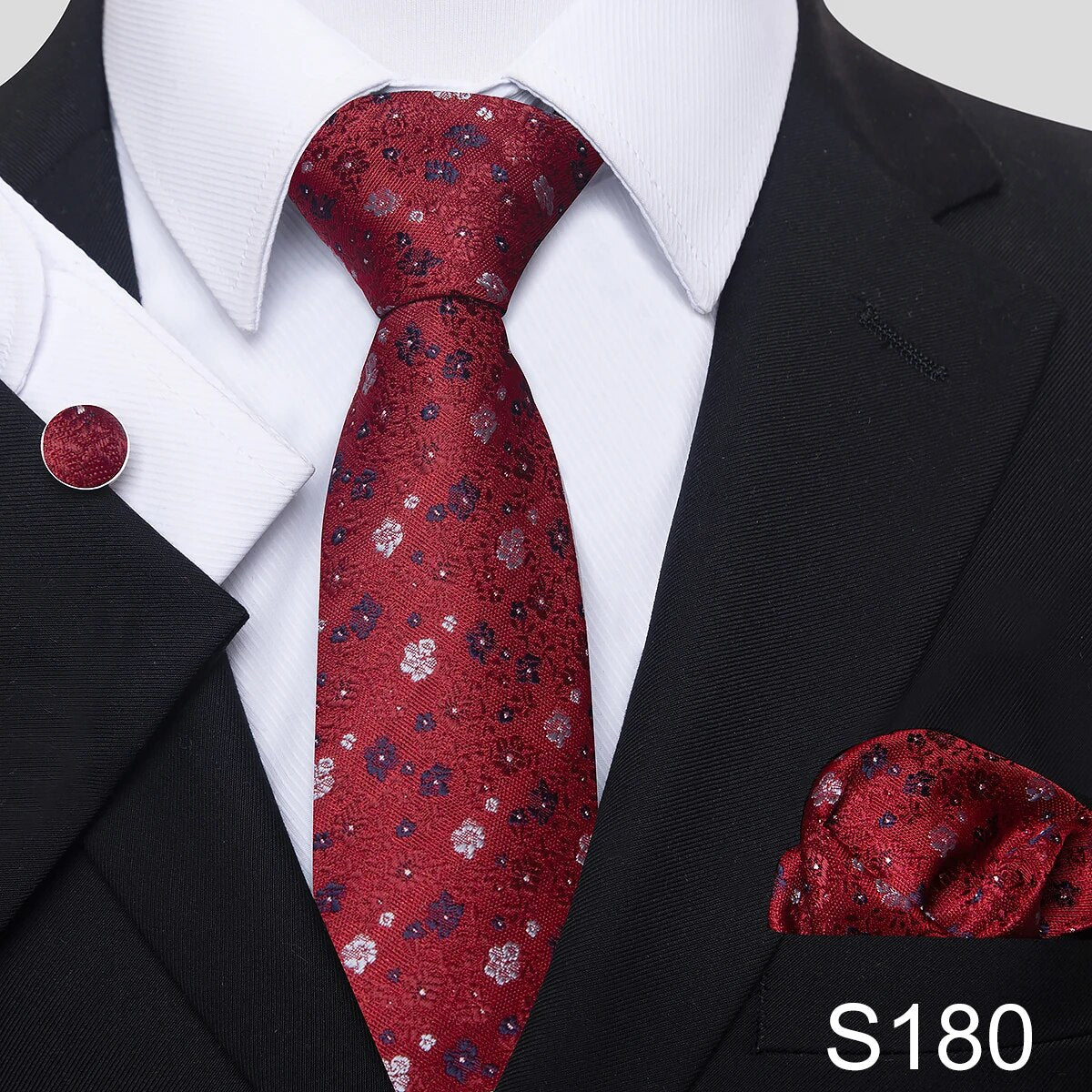 Corbata de regalo de cumpleaños de gran calidad, conjunto de gemelos y pañuelo, corbata para hombre, ropa formal, regalo para hombre, novio