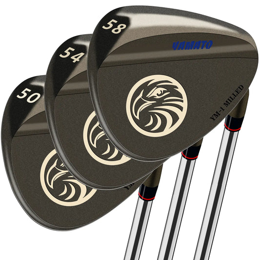 Yamato 3-Piece Golf Wedge Set – Forged Carbon Steel, Versatile Control