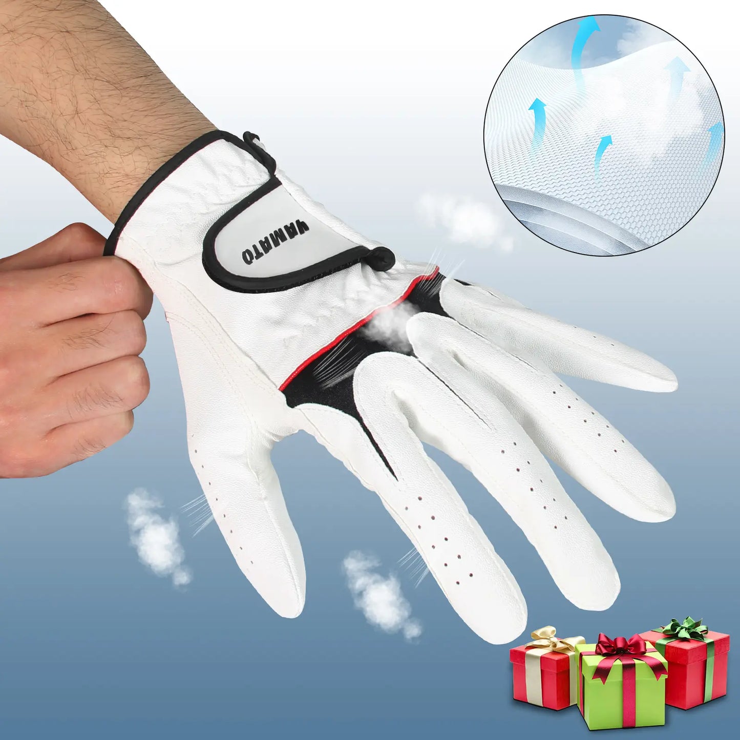 Yamato Premium Golf Gloves for Men – Breathable Cabretta Leather with Enhanced Grip
