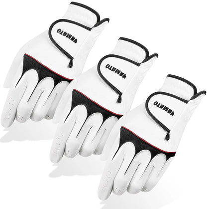 Yamato Premium Golf Gloves for Men – Breathable Cabretta Leather with Enhanced Grip