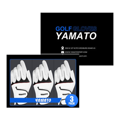 Yamato Premium Golf Gloves for Men – Breathable Cabretta Leather with Enhanced Grip