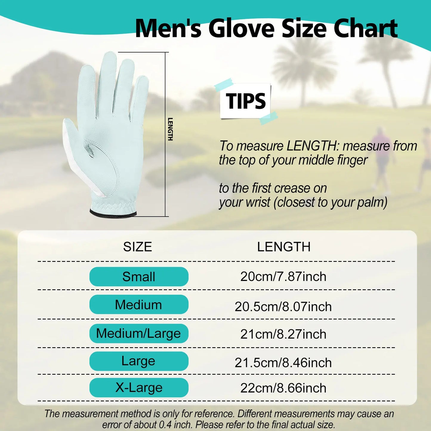 Yamato 3-Pack Men’s Golf Gloves – Cabretta Leather, Left & Right Hand