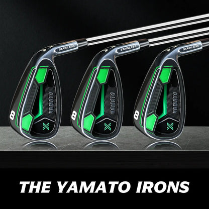 Yamato Golf Iron Set – 6 Piece Right Hand Irons (No.5–9 + P) – Stainless or Carbon Shaft – Men's Cavity Back Clubs