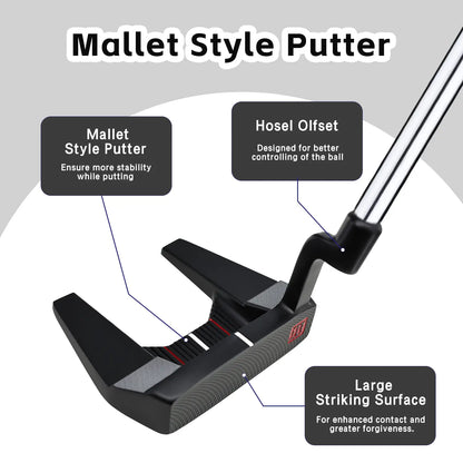Yamato Mallet Golf Putter – 35” Precision Alignment Putter with Offset Hosel & Forgiving Face