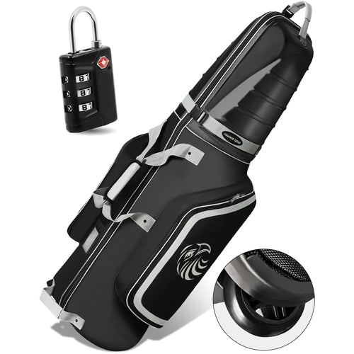 Yamato Golf Travel Bag with ABS Hard Shell & Inline Skate Wheels