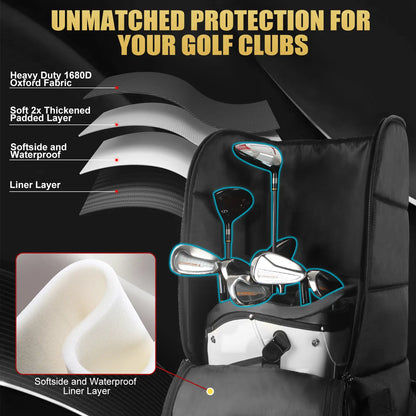 Yamato Golf Travel Bag GTB01 – Padded Rolling Cover for Clubs