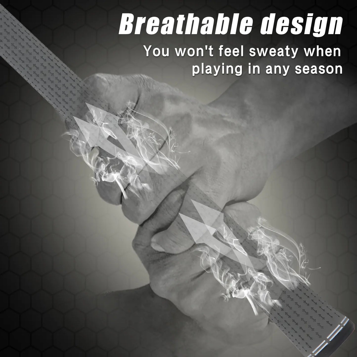 Yamato Single-Color Gray Golf Grips 8-Pack – Soft, Non-Slip Grip