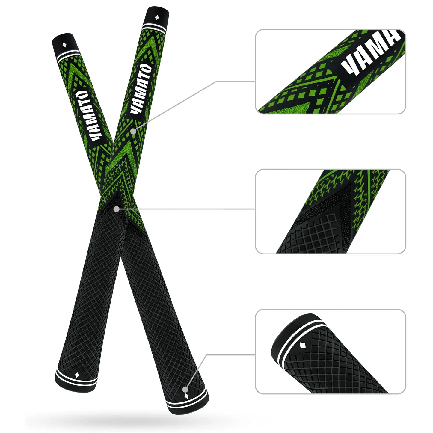 Yamato Green Golf Grips 13-Pack – Non-Slip Midsize/Standard Grips