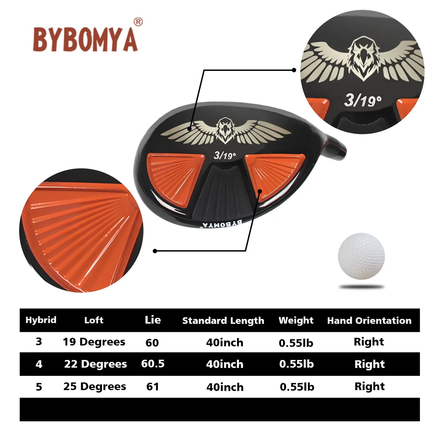 Yamato Hybrid Golf Club for Men – High Launch & Forgiveness