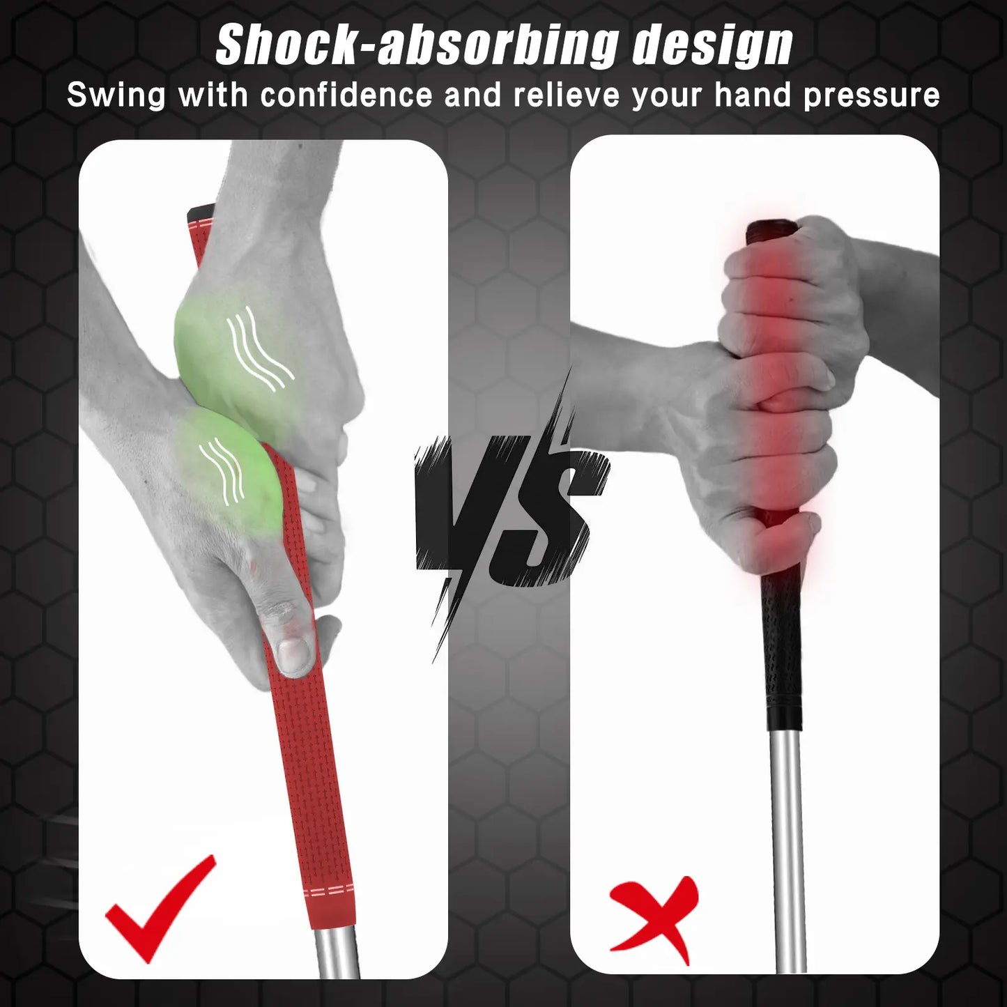 Yamato Single-Color Red Golf Grips 8-Pack – Soft, Non-Slip Grip