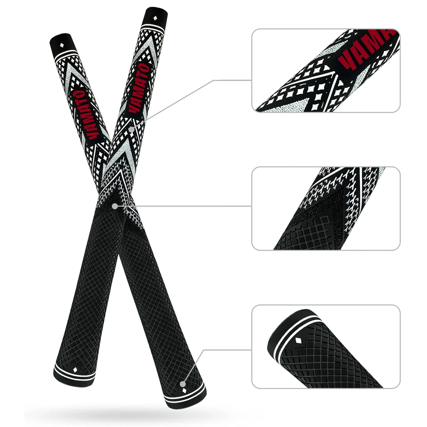 Yamato White Golf Grips 13-Pack – Clean Look, All-Weather Control