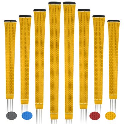 Yamato Single-Color Yellow Golf Grips 8-Pack – Soft, Non-Slip Grip