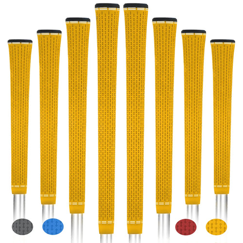 Yamato Single-Color Yellow Golf Grips 8-Pack – Soft, Non-Slip Grip