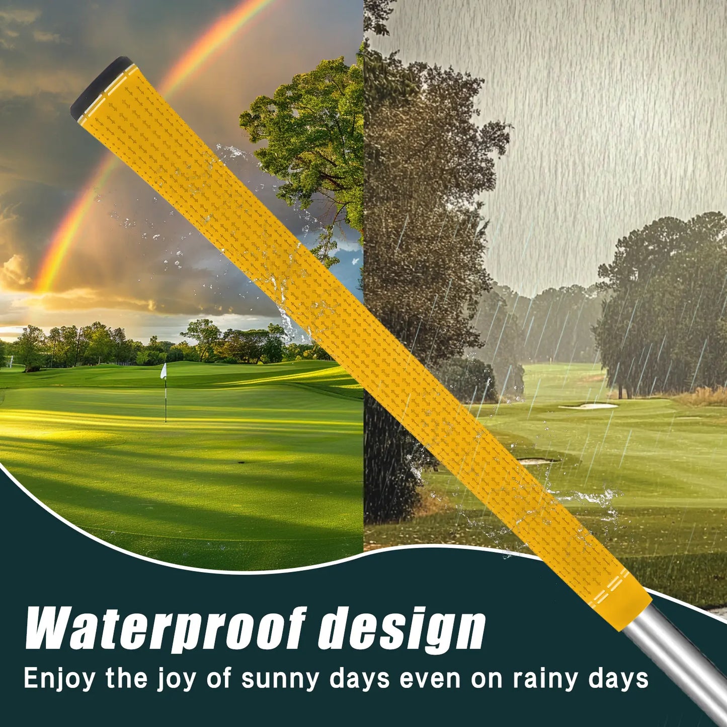 Yamato Single-Color Yellow Golf Grips 8-Pack – Soft, Non-Slip Grip