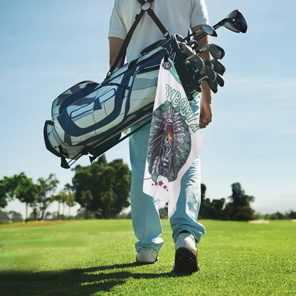 Yamato Magnetic Golf Towel – Skull Pattern, Quick-Dry, Strong Magnet