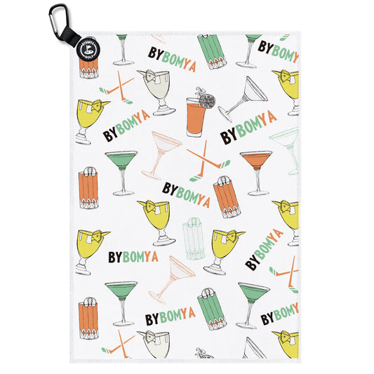 Yamato Magnetic Golf Towel – Wine Glass Pattern, Quick-Dry, Strong Magnet