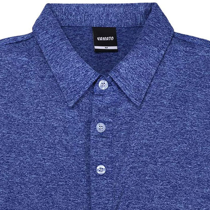 Yamato Men’s Slim-Fit Golf Polo – Blue, Quick-Dry, Performance Fit